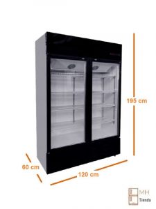 ARMARIO DE 2 PUERTAS EXPOSITOR REFRIGERADO. VENTILADO