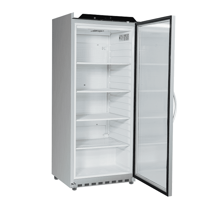 Puerta Abierta ADRPC600ML-ADCPC600ML ARMARIO DE ACERO INOX SERIE M DE PUERTA DE CRISTAL DE CONGELACIÓN. FONDO 735MM