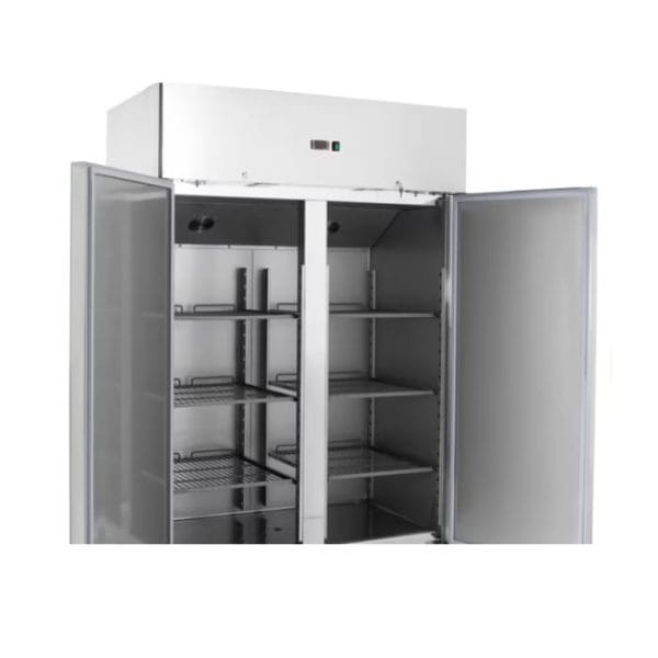armario refrigerador serie amerciana interor puertas abiertas 6 parrillas