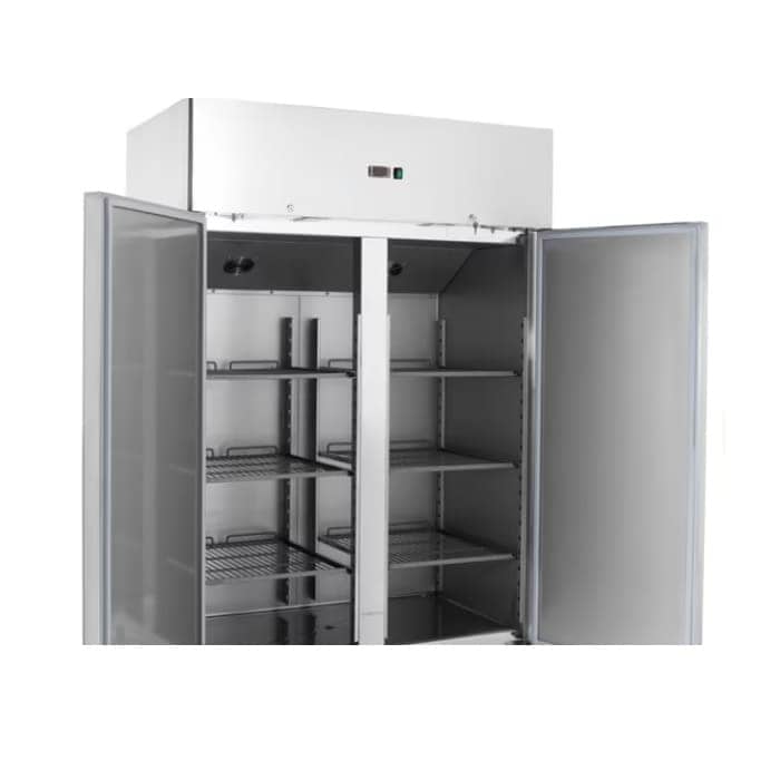 armario refrigerador serie amerciana interor puertas abiertas 6 parrillas
