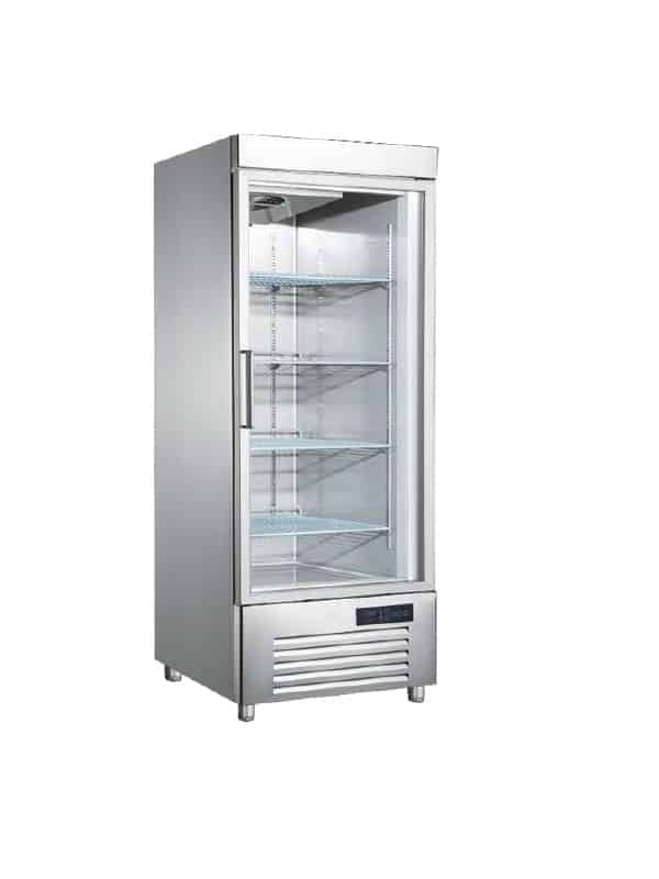 Armario expositor refrigerado 1 puerta acero inoxidable