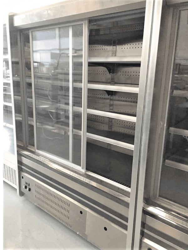mural frigorifico lacteo acero inoxidable frontal lateral derecho