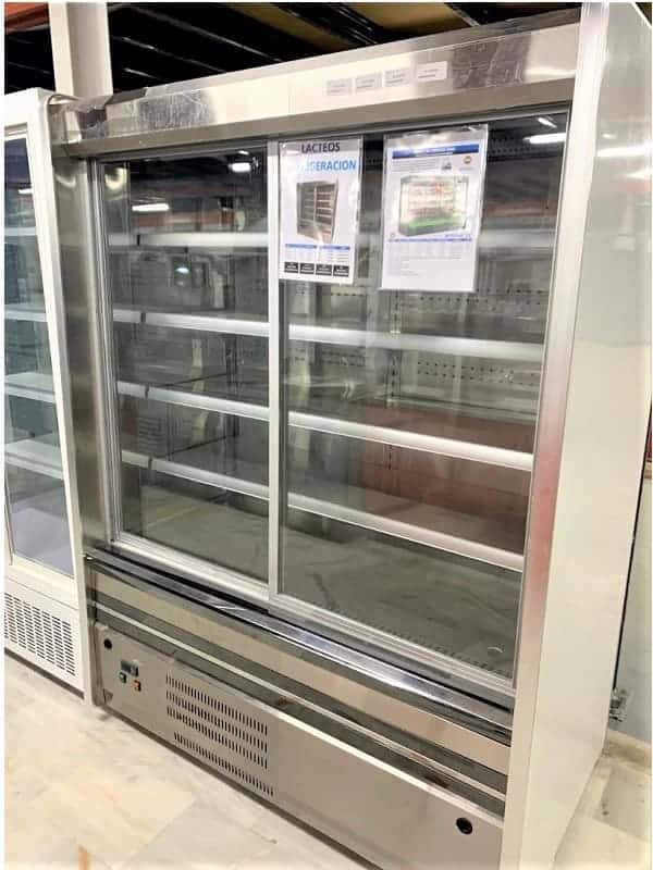mural frigorifico lacteo acero inoxidable frontal lateral