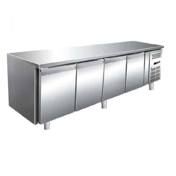 BAJO MOSTRADOR REFRIGERADO 4 PUERTAS - 2230MM. ACERO INOXIDABLE SERIE AMERICANA