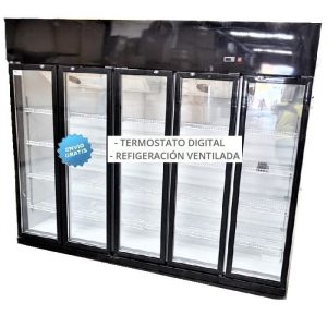 ARMARIO EXPOSITOR REFRIGERADO 5 PUERTAS TERMOSTATO DIGITAL