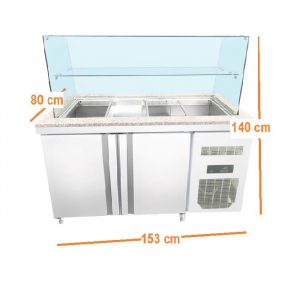 MESA DE PREPARACIÓN REFRIGERADA - 3 MEDIDAS A ELEGIR pequeño medidas