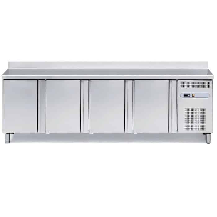 BAJO MOSTRADOR REFRIGERADO 4 PUERTAS - GN11 - FONDO 70 CM. FABRICACIÓN ESPAÑOLA FRENTE MOSTRAODOR