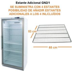 Armario-de-refrigeracion-de-puerta-de-cristal-GN21-de-600-litros-ESTANTES-ADICIONALES