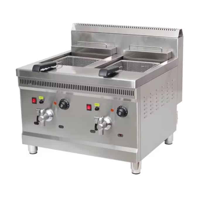 Freidora Industrial a Gas Doble para Hostelería 1H