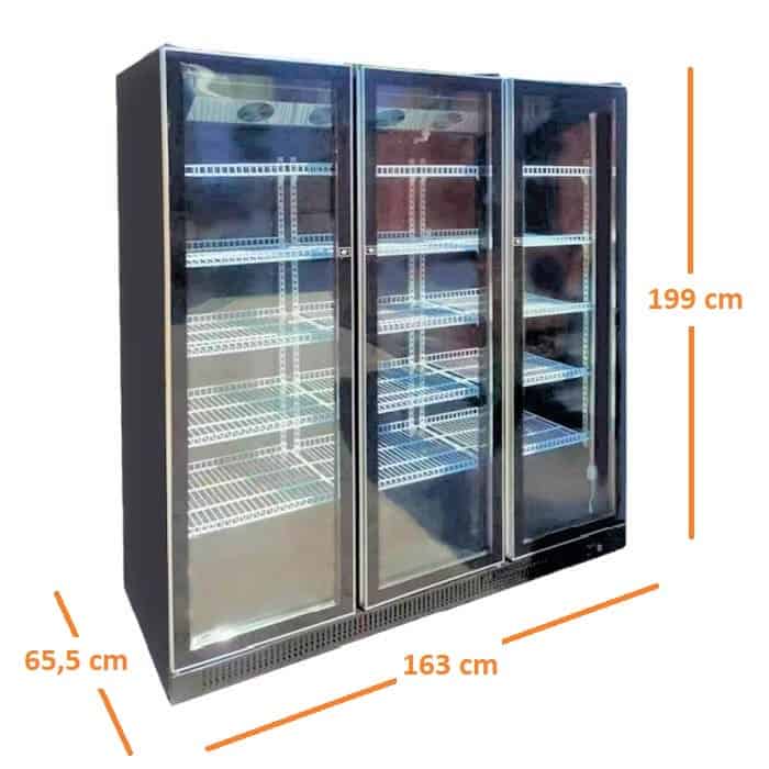 Nevera Puerta de Cristal Triple 【Premium Quality】 Alta Calidad Medidas