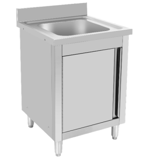 Fregadero Con Mueble de Puerta Abatible de 1 Seno